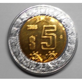 MEXICO 5 Pesos 2005 Bimetallic