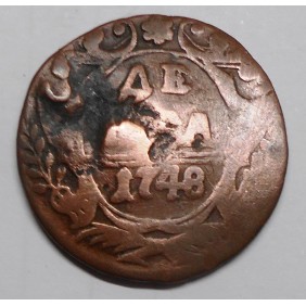 RUSSIA 1/2 Kopek 1748