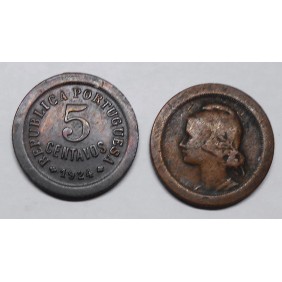 PORTUGAL 5 Centavos 1924