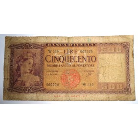500 Lire 1961 ITALIA ORNATA...