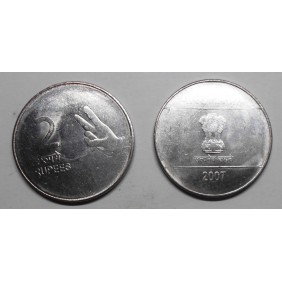 INDIA 2 Rupees 2007 C