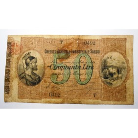 50 Lire 1874 CREDITO...