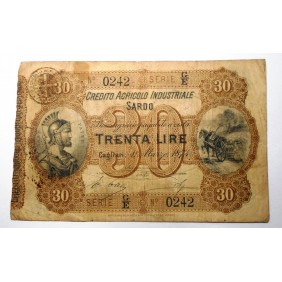 30 Lire 1874 CREDITO...