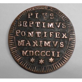 PIO VII 1/2 Baiocco 1802...