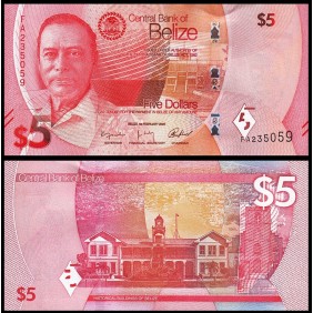 BELIZE 5 Dollars 2025