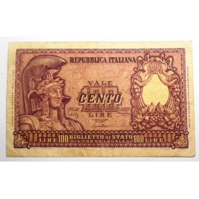 100 Lire 31.12.1951 ITALIA...