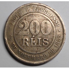 BRAZIL 200 Reis 1897