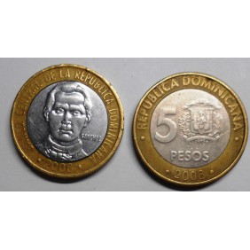DOMINICAN REPUBLIC 5 Pesos...