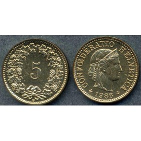 SWITZERLAND 5 Rappen 1986...