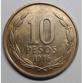 CHILE 10 Pesos 1976 3rd...