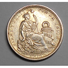 PERU 1 Dinero 1907 FG -  AG