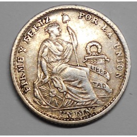 PERU 1 Dinero 1909 FG -  AG...