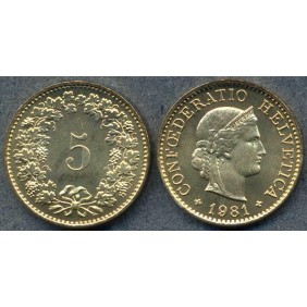 SWITZERLAND 5 Rappen 1981...