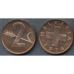 SWITZERLAND 2 Rappen 1974...