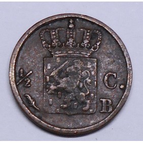 NETHERLANDS 1/2 Cent 1823 B