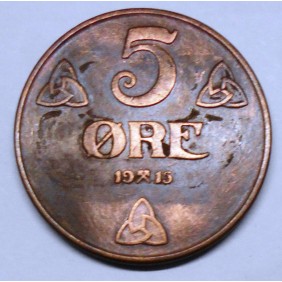 NORWAY 5 Ore 1915 rare