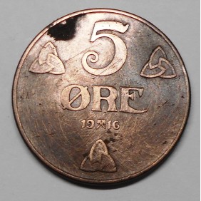 NORWAY 5 Ore 1916