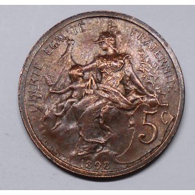 FRANCE 5 Centimes 1898 A