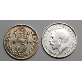 GREAT BRITAIN 3 Pence 1917...