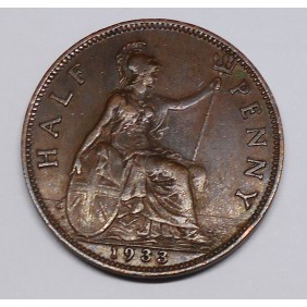 GREAT BRITAIN 1/2 Penny 1933