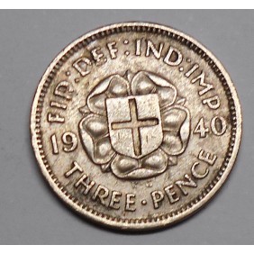 GREAT BRITAIN 3 Pence 1940...