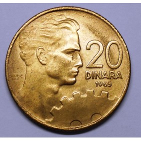 YUGOSLAVIA 20 Dinara 1963