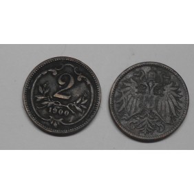 AUSTRIA 2 Heller 1900