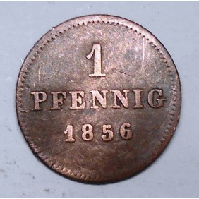 BAVARIA 1 Pfennig 1856