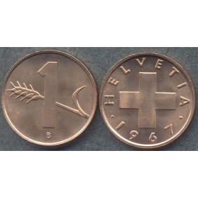 SWITZERLAND 1 Rappen 1967...