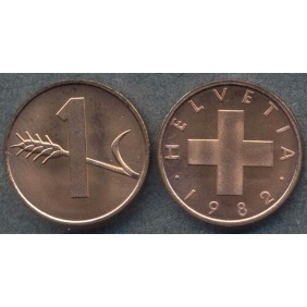 SWITZERLAND 1 Rappen 1982...