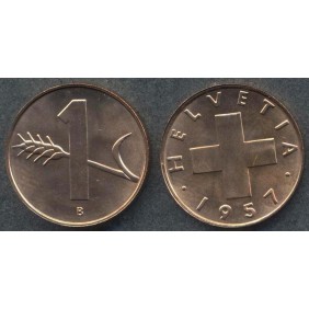 SWITZERLAND 1 Rappen 1957...
