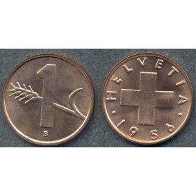 SWITZERLAND 1 Rappen 1956...