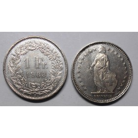 SWITZERLAND 1 Franc 1988