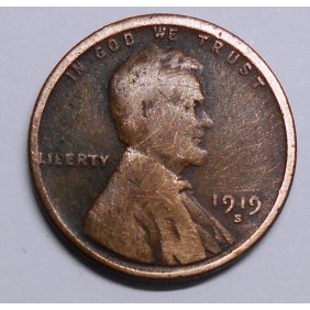 USA 1 Cent 1919 S Lincoln