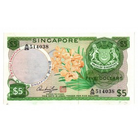SINGAPORE 5 Dollars 1967