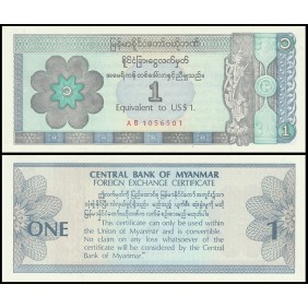 MYANMAR 1 Dollar 1993...
