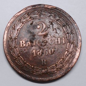 PIO IX 2 Baiocchi 1850 R...