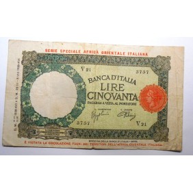 50 Lire 12.9.1938 SERIE...