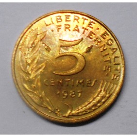 FRANCE 5 Centimes 1987