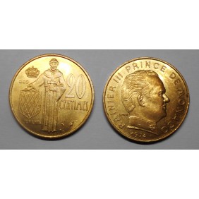 MONACO 20 Centimes 1974