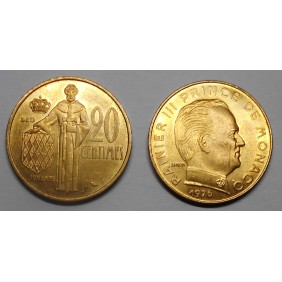 MONACO 20 Centimes 1976