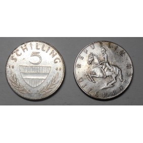 AUSTRIA 5 Schilling 1962 AG