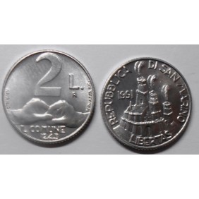 SAN MARINO 2 Lire 1991...