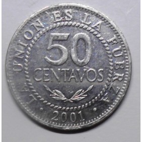 BOLIVIA 50 Centavos 2001