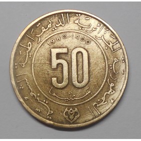 ALGERIA 50 Centimes 1980...