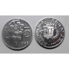 SAN MARINO 5 Lire 1989...