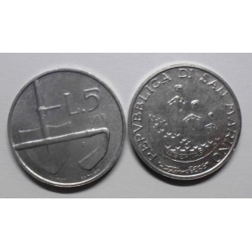 SAN MARINO 5 Lire 1993 La...