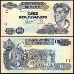 BOLIVIA 10 Bolivianos 2007...