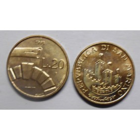 SAN MARINO 20 Lire 1993...