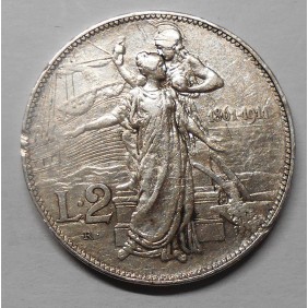 2 Lire 1911 CINQUANTENARIO AG
